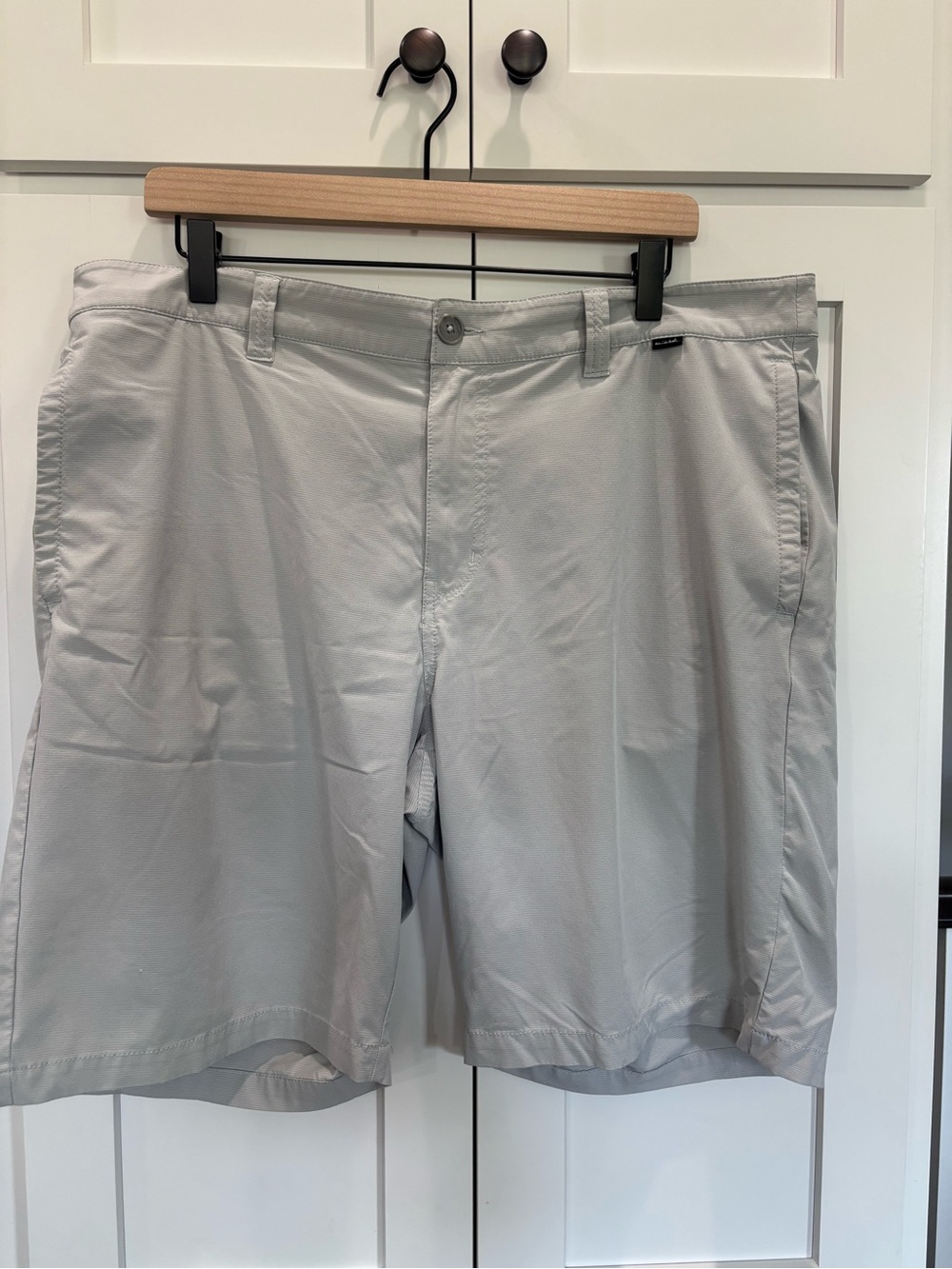 Travis Mathew Light Gray Flat Front Performance Shorts